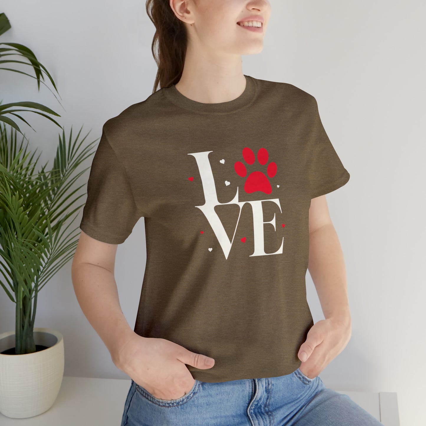 "LOVE" Dogs Unisex Jersey Short Sleeve Tee