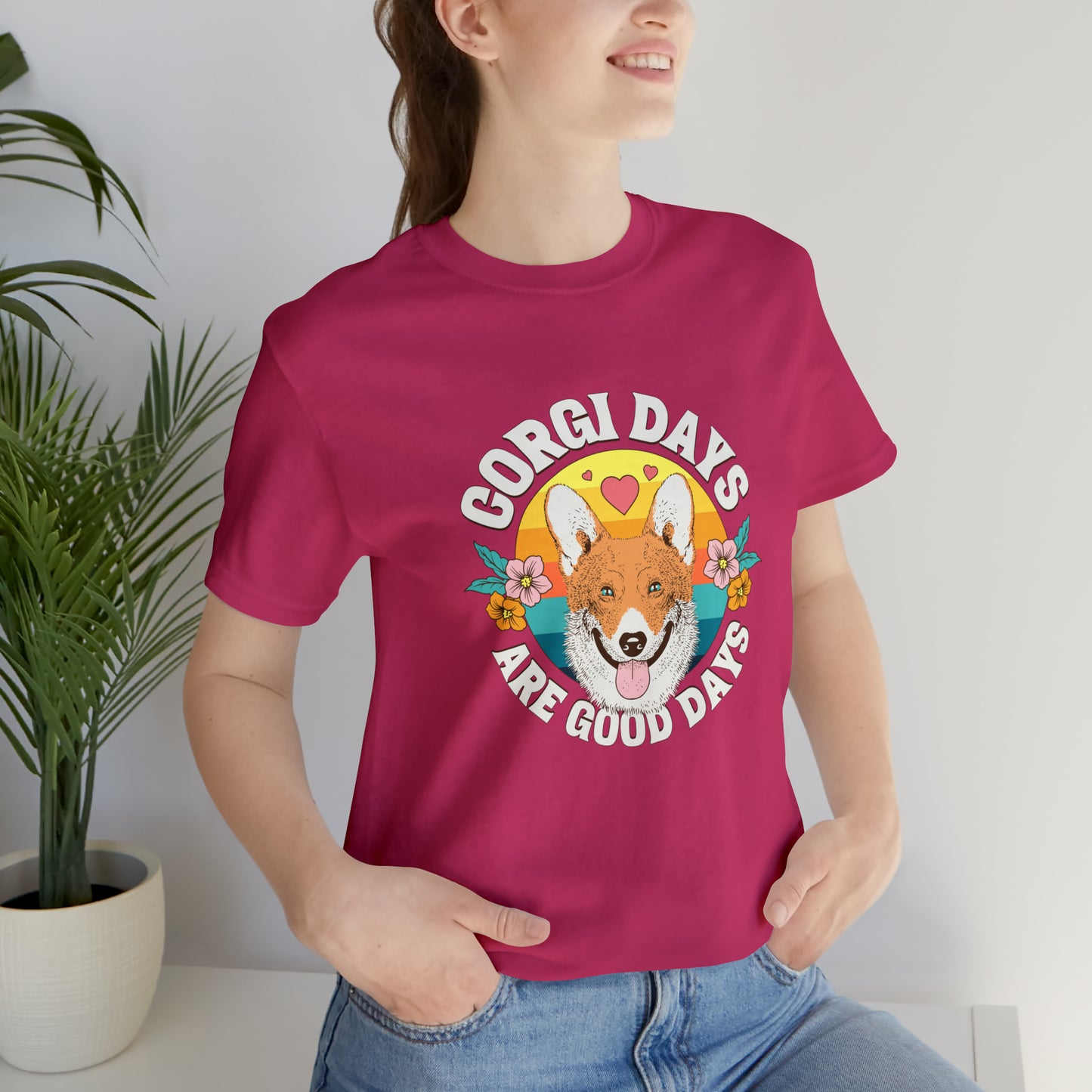 "Corgi Days Are Good Days" Unisex Jersey Short Sleeve Tee