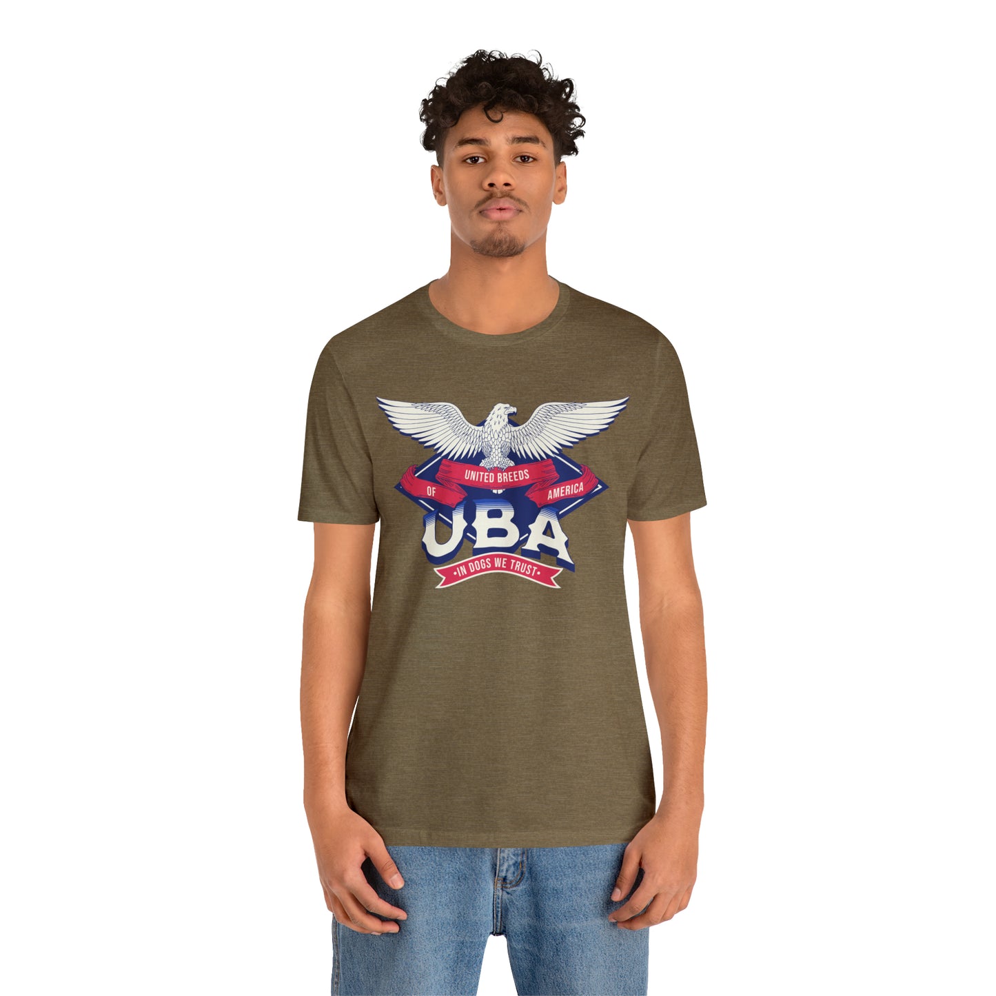 "U.B.A. United Breeds Of America In Dogs We Trust" Unisex Jersey Short Sleeve Tee