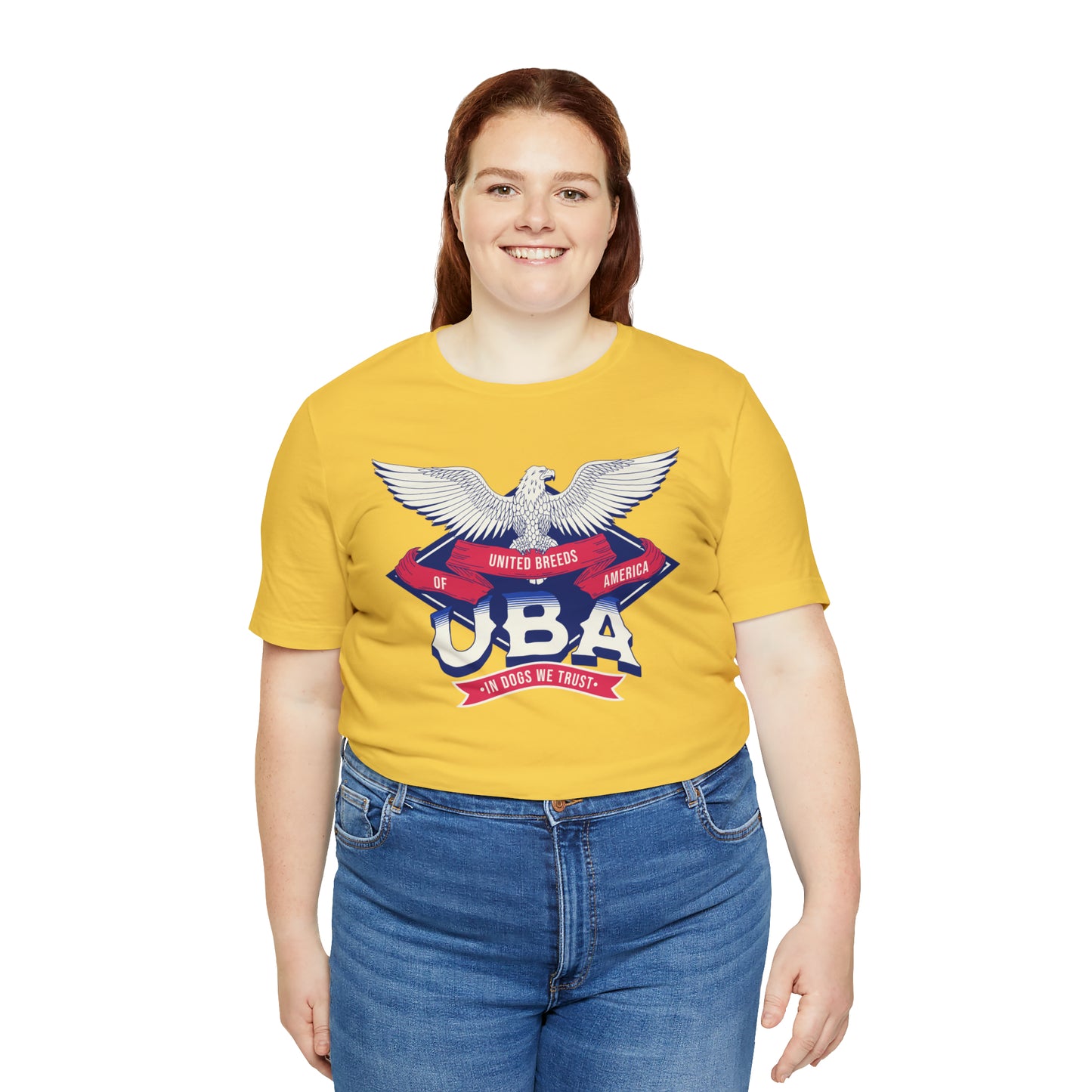 "U.B.A. United Breeds Of America In Dogs We Trust" Unisex Jersey Short Sleeve Tee