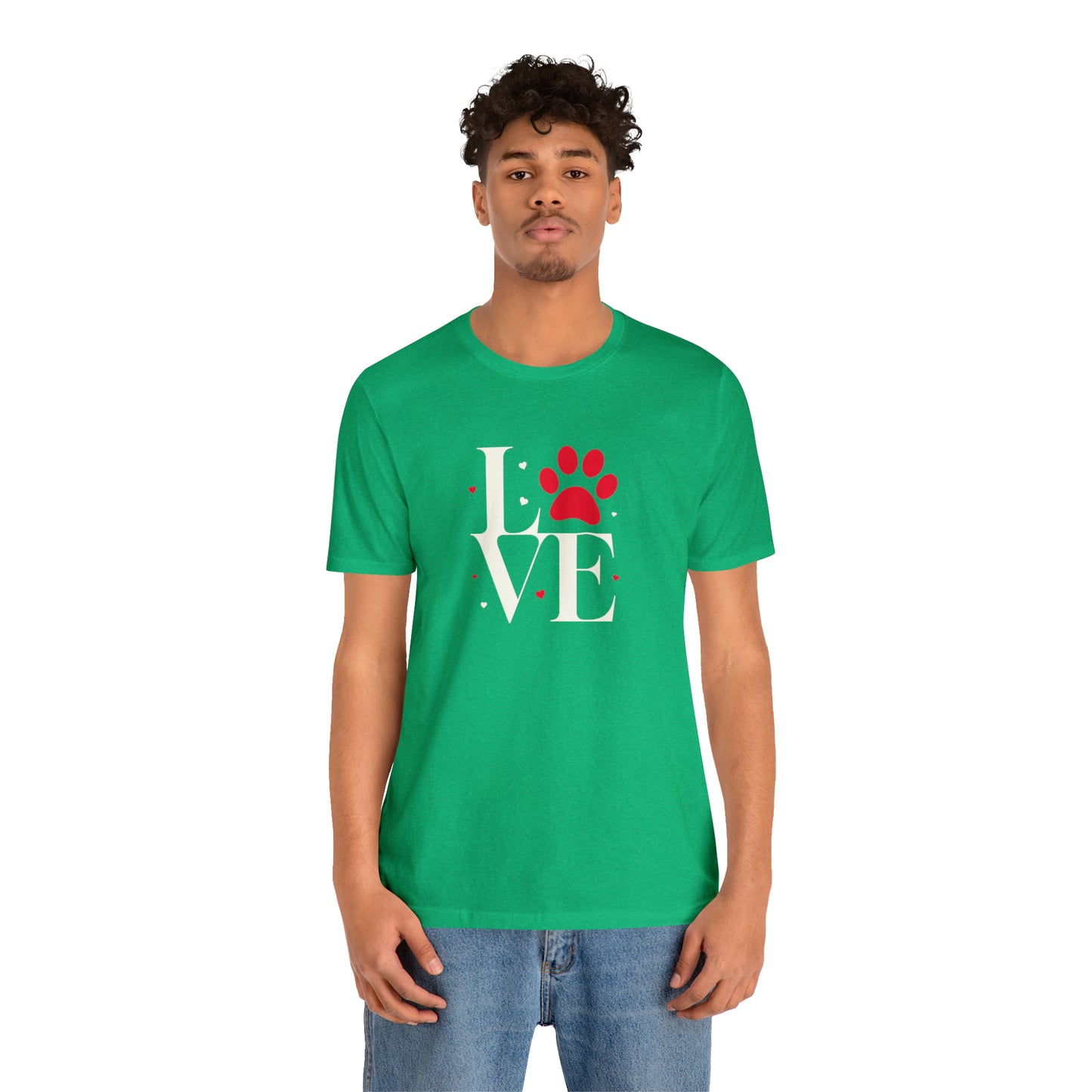 "LOVE" Dogs Unisex Jersey Short Sleeve Tee