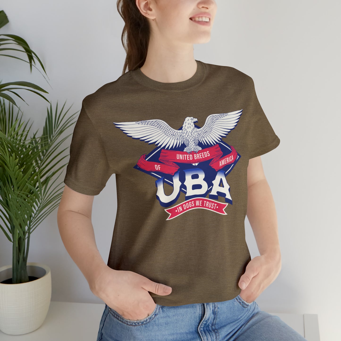 "U.B.A. United Breeds Of America In Dogs We Trust" Unisex Jersey Short Sleeve Tee