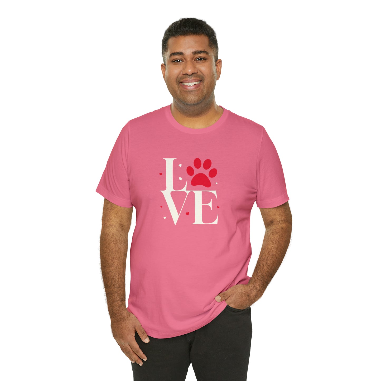 "LOVE" Dogs Unisex Jersey Short Sleeve Tee