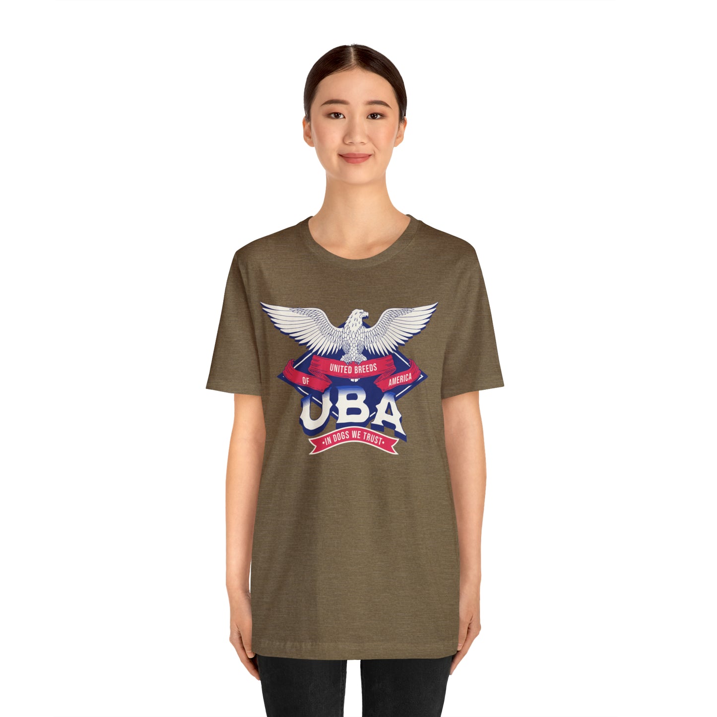 "U.B.A. United Breeds Of America In Dogs We Trust" Unisex Jersey Short Sleeve Tee