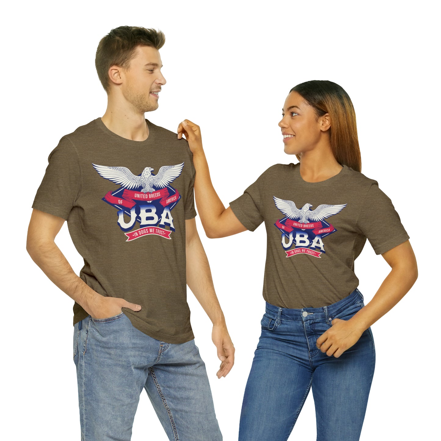 "U.B.A. United Breeds Of America In Dogs We Trust" Unisex Jersey Short Sleeve Tee