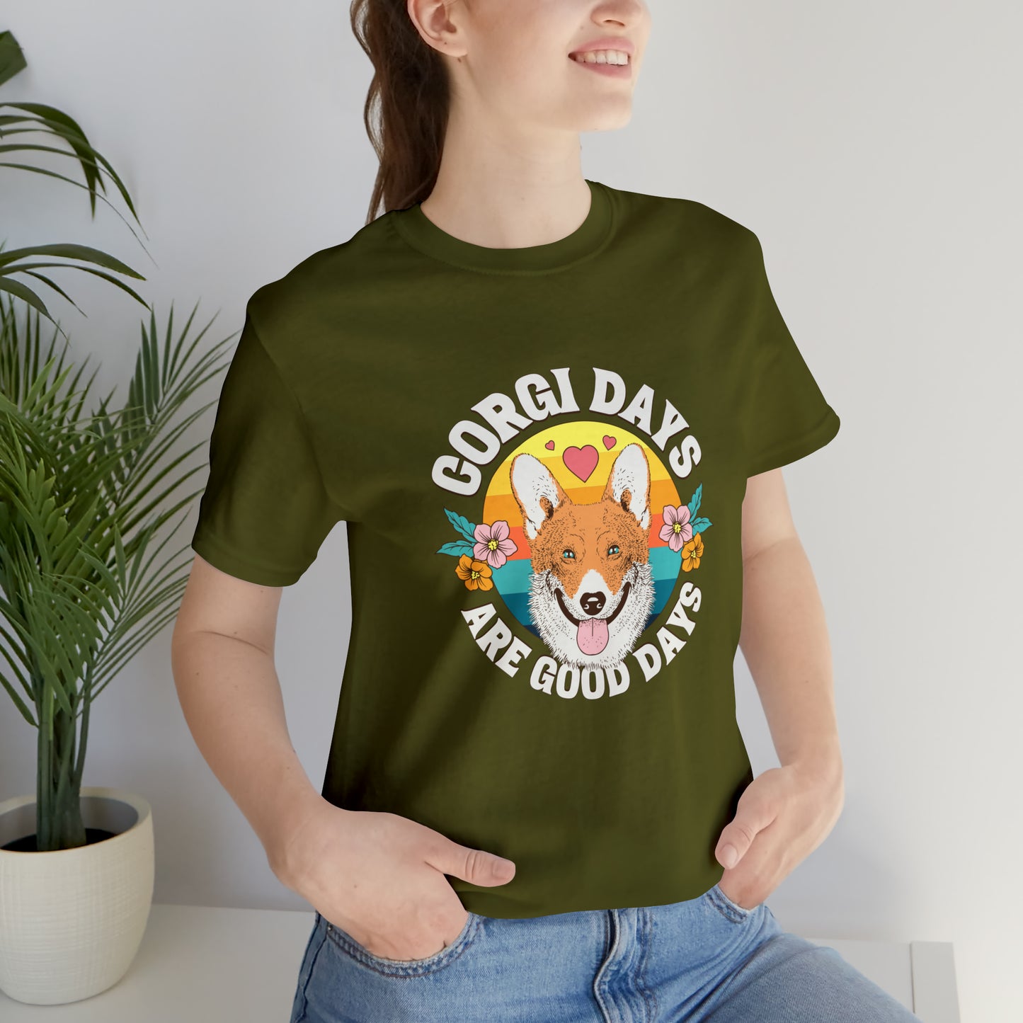 "Corgi Days Are Good Days" Unisex Jersey Short Sleeve Tee