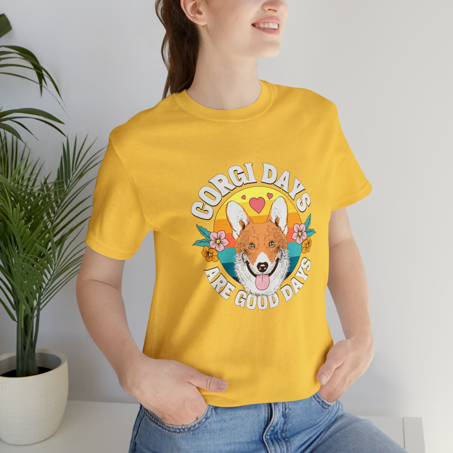 "Corgi Days Are Good Days" Unisex Jersey Short Sleeve Tee