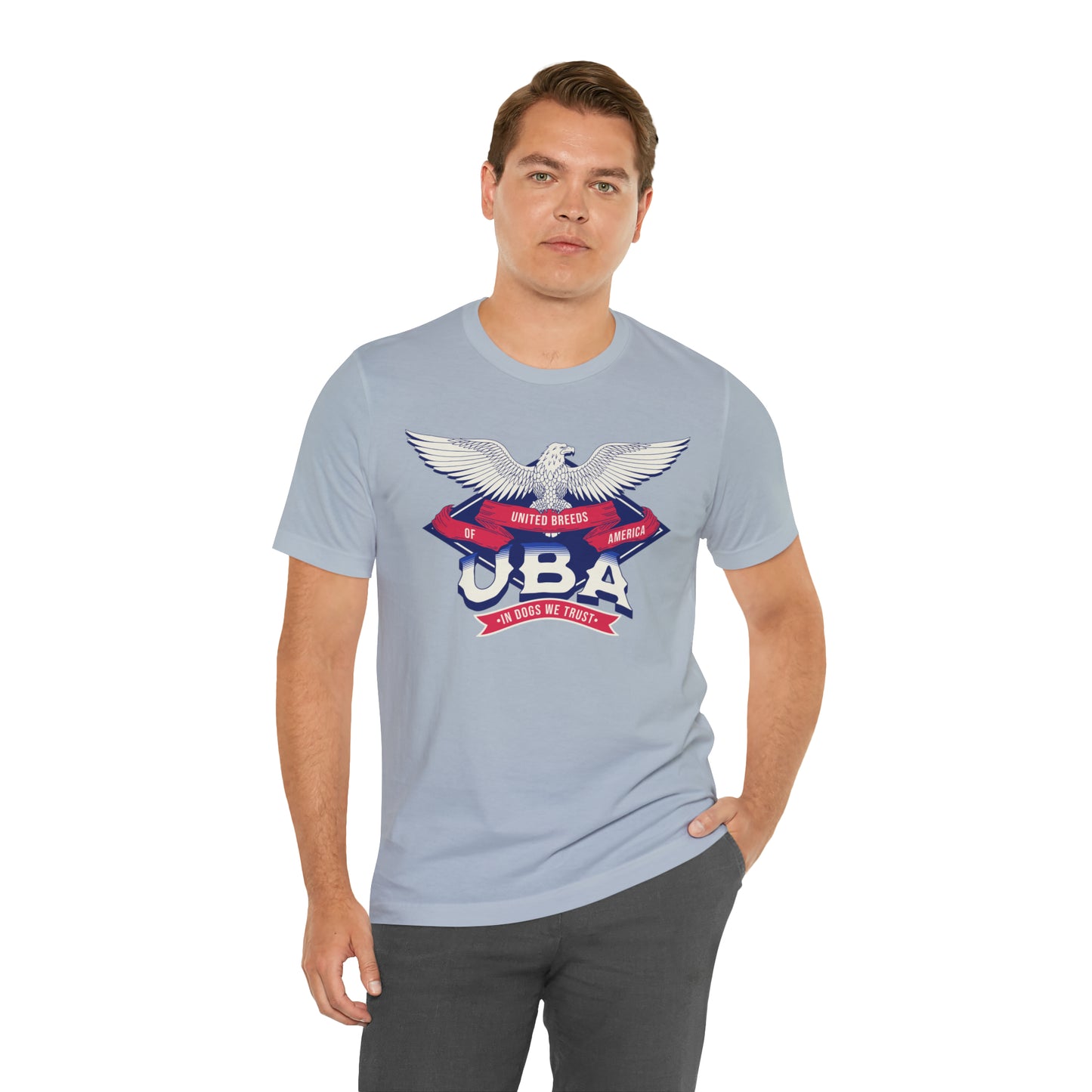 "U.B.A. United Breeds Of America In Dogs We Trust" Unisex Jersey Short Sleeve Tee