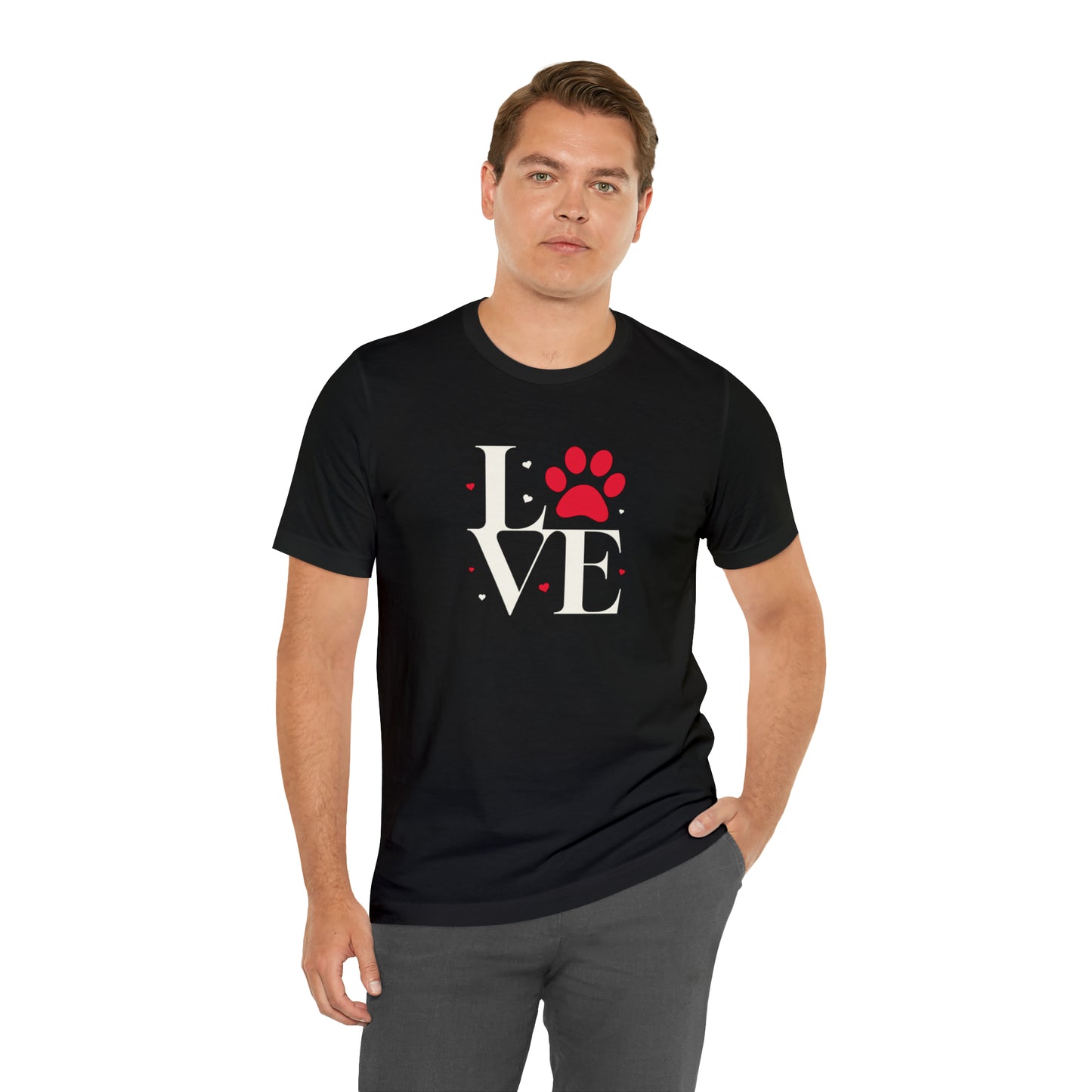 "LOVE" Dogs Unisex Jersey Short Sleeve Tee