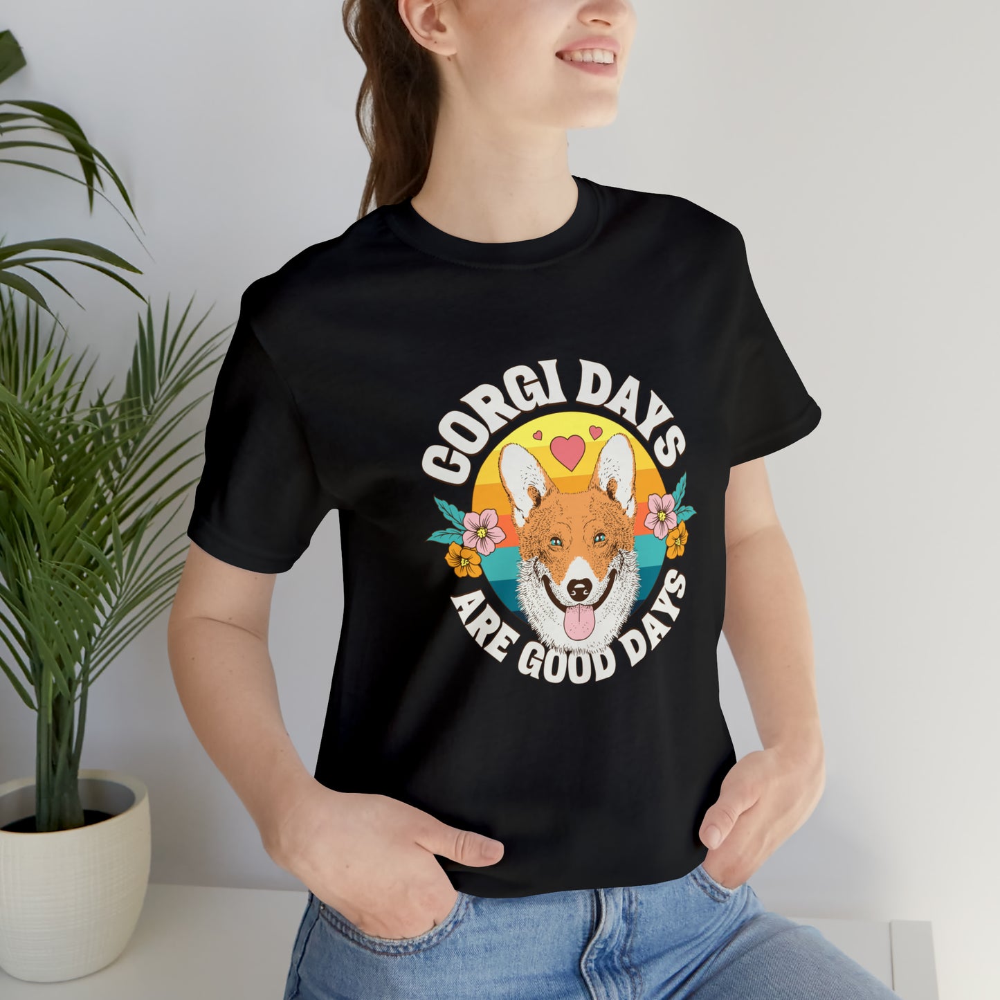 "Corgi Days Are Good Days" Unisex Jersey Short Sleeve Tee