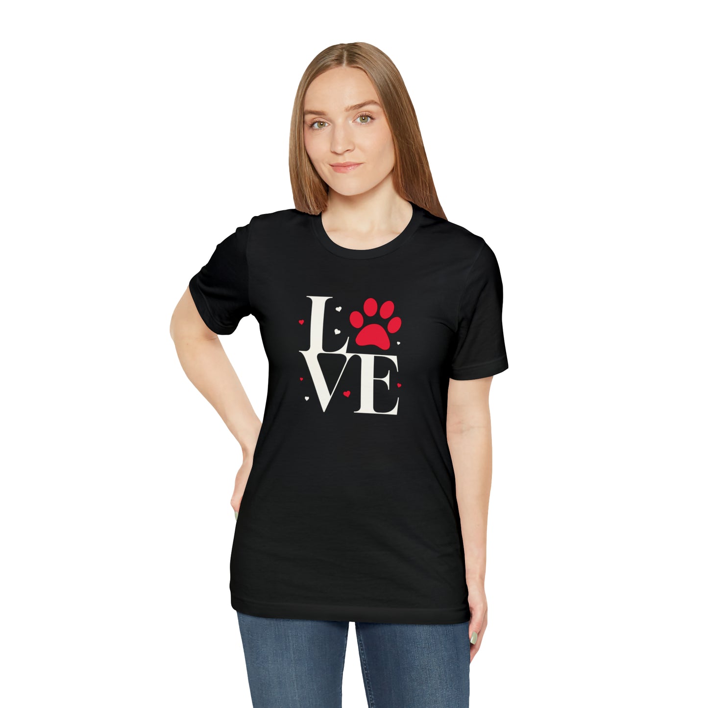 "LOVE" Dogs Unisex Jersey Short Sleeve Tee