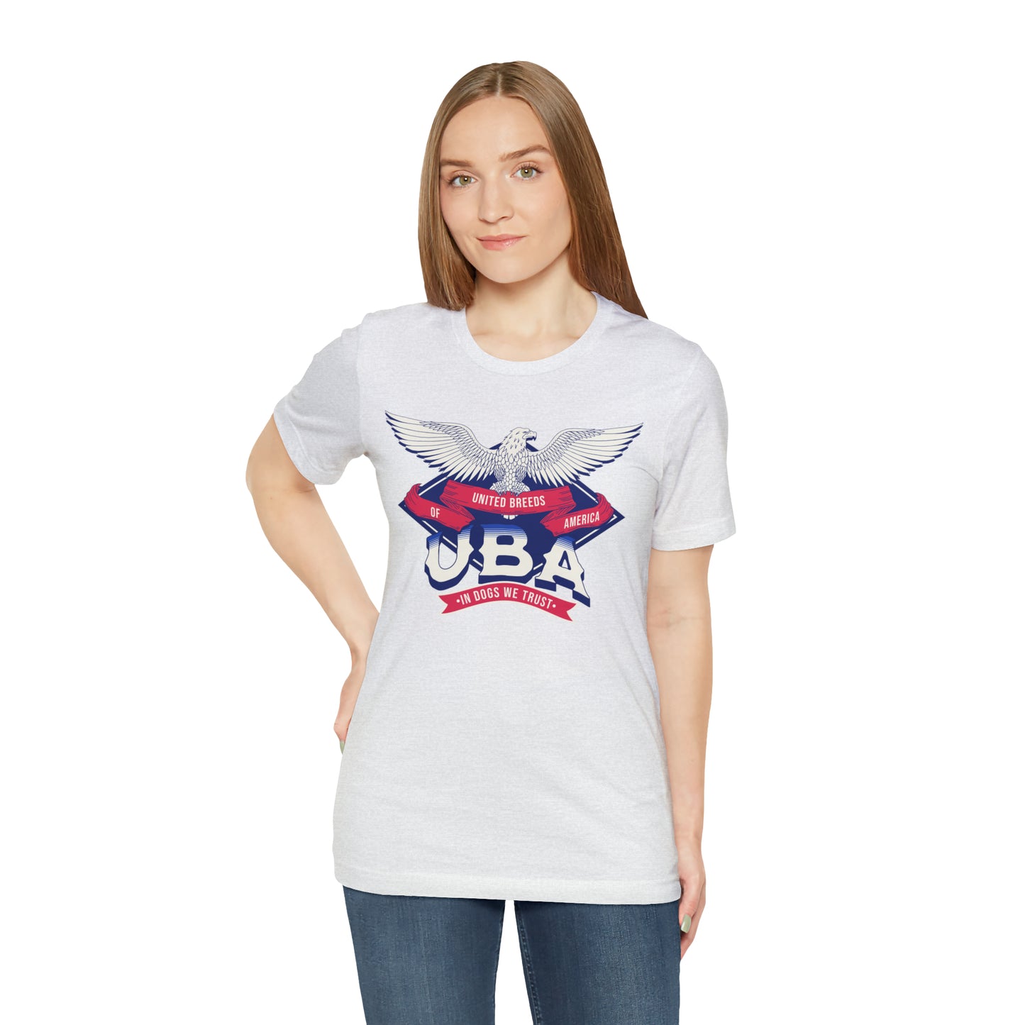 "U.B.A. United Breeds Of America In Dogs We Trust" Unisex Jersey Short Sleeve Tee