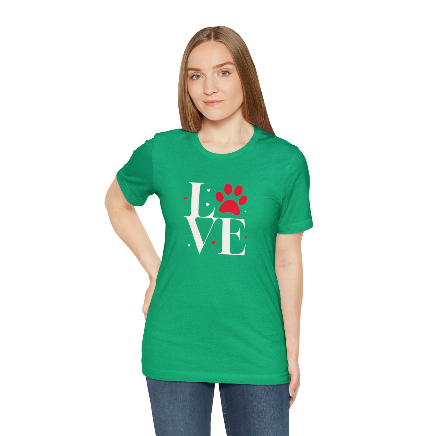 "LOVE" Dogs Unisex Jersey Short Sleeve Tee