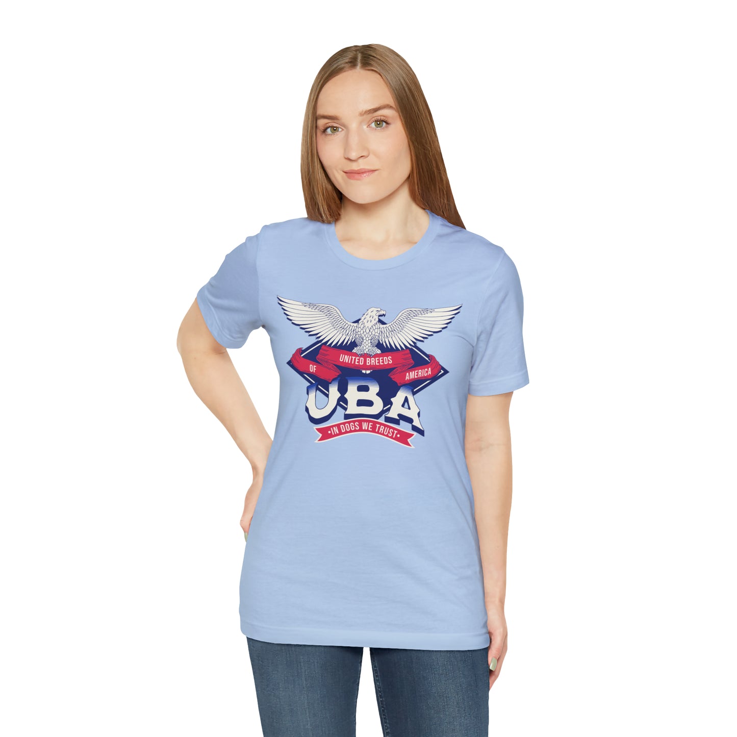 "U.B.A. United Breeds Of America In Dogs We Trust" Unisex Jersey Short Sleeve Tee