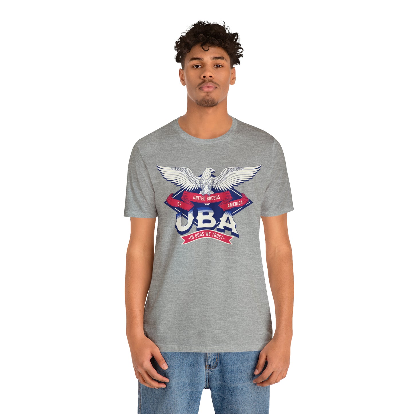 "U.B.A. United Breeds Of America In Dogs We Trust" Unisex Jersey Short Sleeve Tee