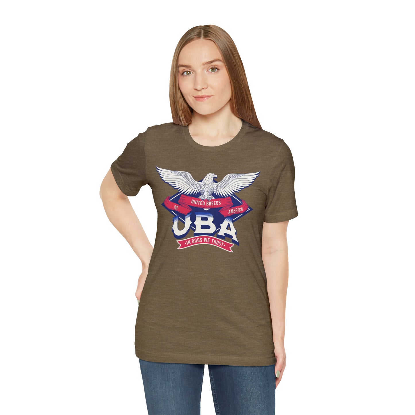 "U.B.A. United Breeds Of America In Dogs We Trust" Unisex Jersey Short Sleeve Tee