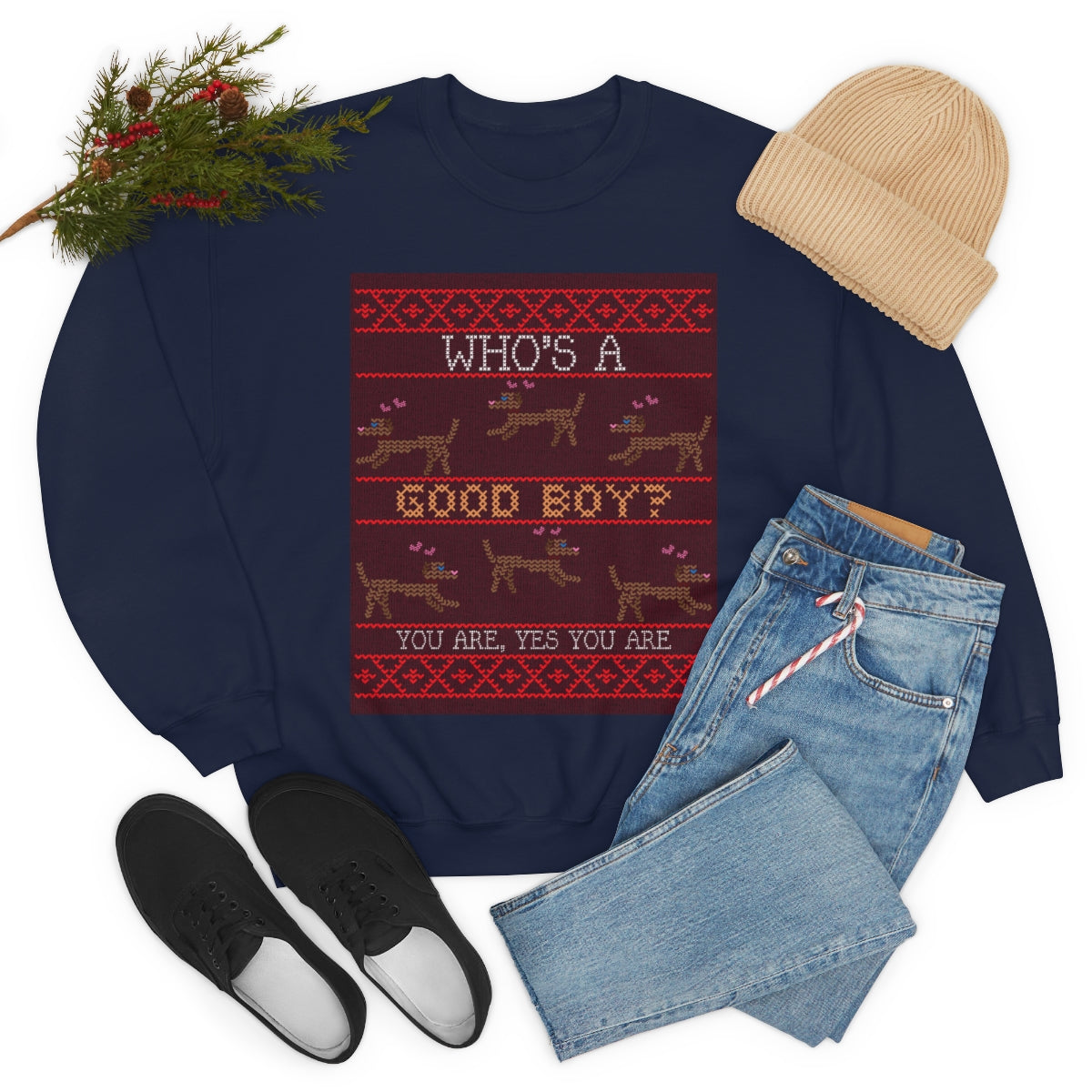 "Who's a Good Boy? You are.  Yes You Are" Unisex Heavy Blend™ Crewneck Sweatshirt