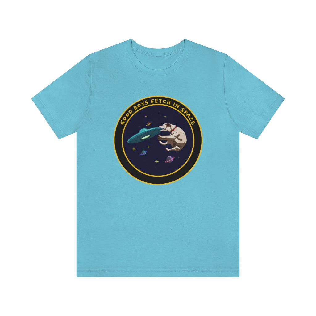 "Good Boys Fetch In Space" Unisex Jersey Short Sleeve Tee