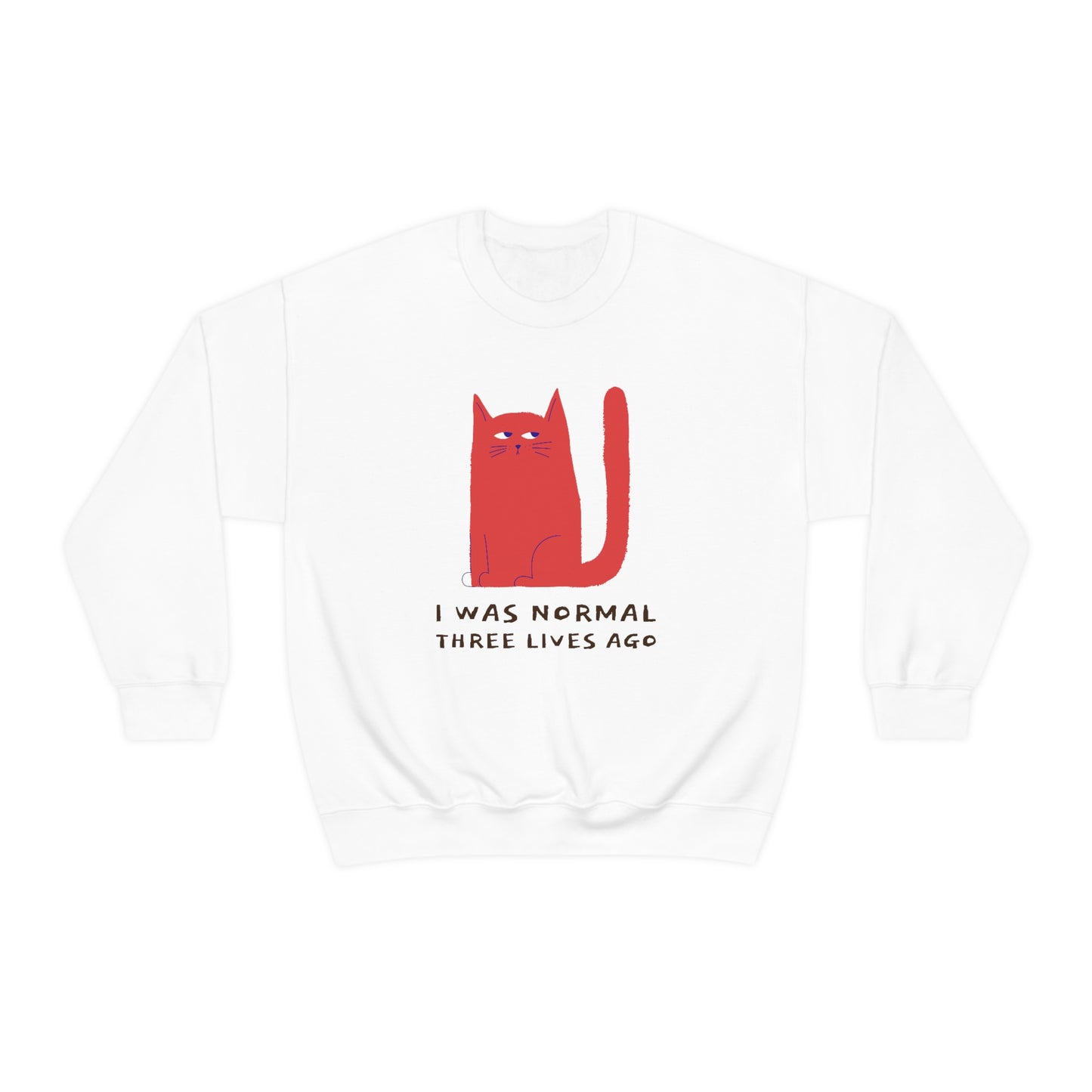 "I Was Normal Three Lives Ago" Unisex Heavy Blend Crewneck Sweatshirt