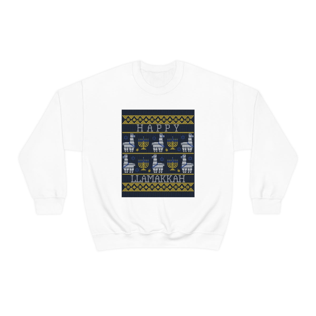 "Happy Llamakkah" Unisex Heavy Blend Crewneck Sweatshirt