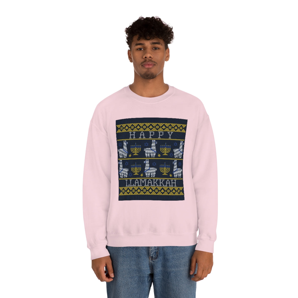 "Happy Llamakkah" Unisex Heavy Blend Crewneck Sweatshirt