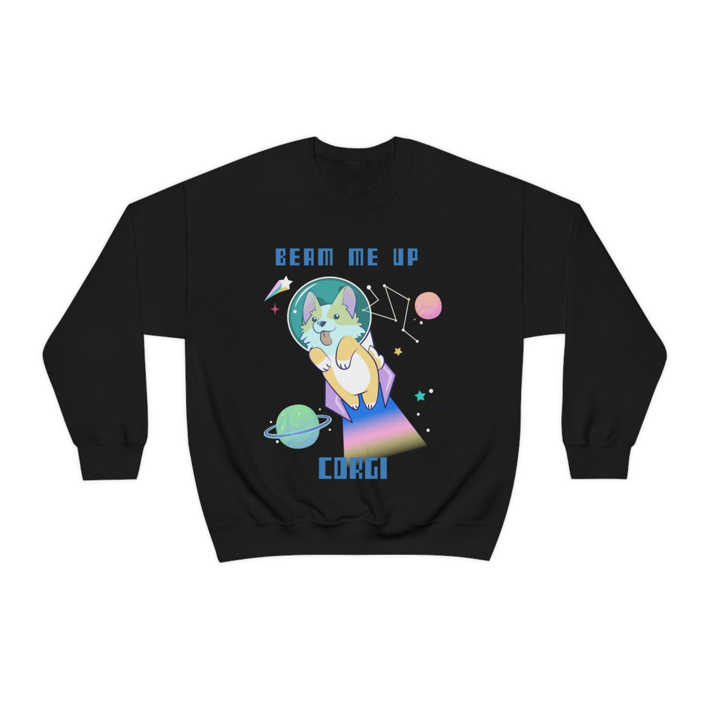 "Beam Me Up Corgi" Unisex Heavy Blend Crewneck Sweatshirt