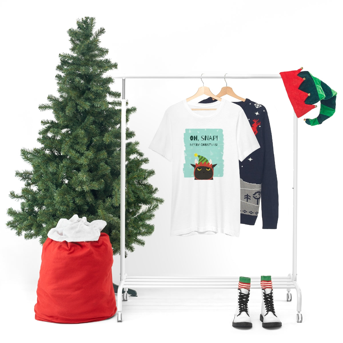 "OH SNAP.  MERRY CHRISTMAS" Unisex Jersey Short Sleeve Tee