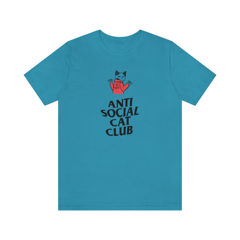 “Anti Social Cat Club” Shirt - Unisex Short-Sleeve Jersey Tee