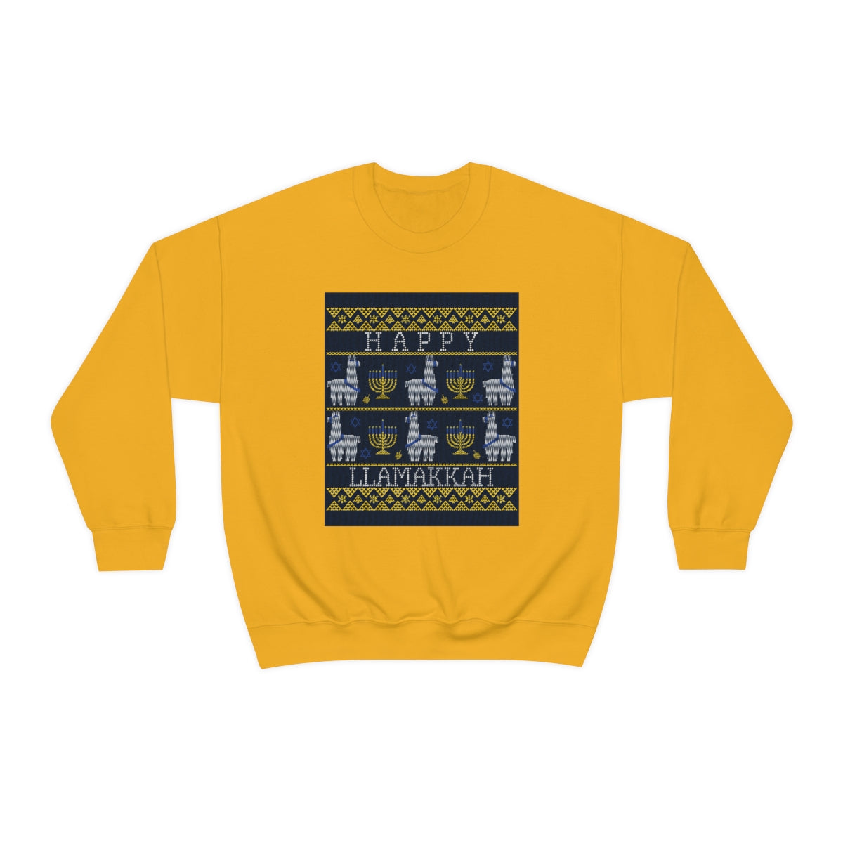 "Happy Llamakkah" Unisex Heavy Blend Crewneck Sweatshirt