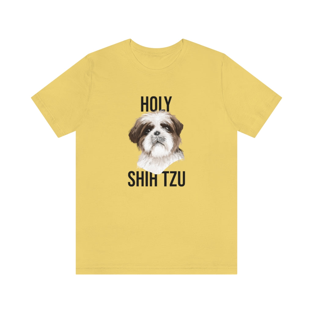 "Holy Shi Tzu" Shirt - Unisex Short-Sleeve Jersey Tee