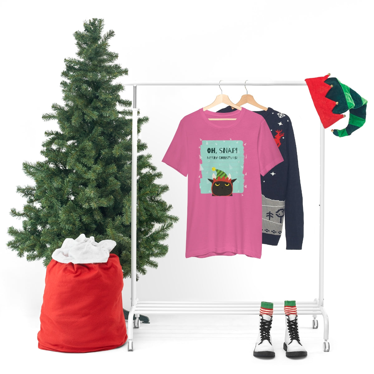 "OH SNAP.  MERRY CHRISTMAS" Unisex Jersey Short Sleeve Tee