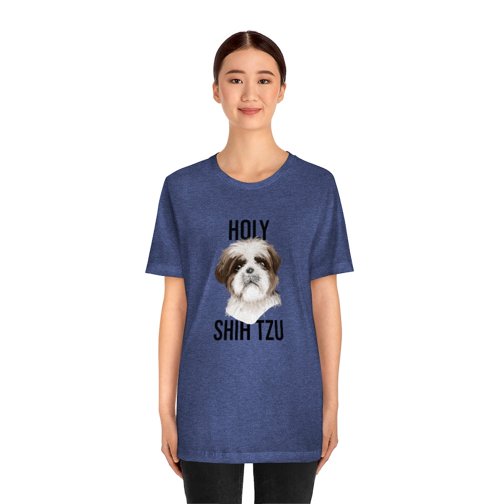 "Holy Shi Tzu" Shirt - Unisex Short-Sleeve Jersey Tee