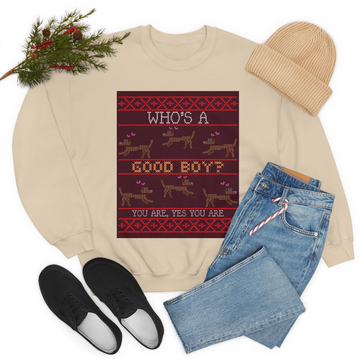 "Who's a Good Boy? You are.  Yes You Are" Unisex Heavy Blend™ Crewneck Sweatshirt