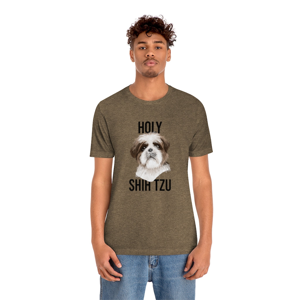 "Holy Shi Tzu" Shirt - Unisex Short-Sleeve Jersey Tee