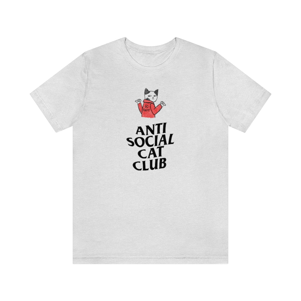 “Anti Social Cat Club” Shirt - Unisex Short-Sleeve Jersey Tee