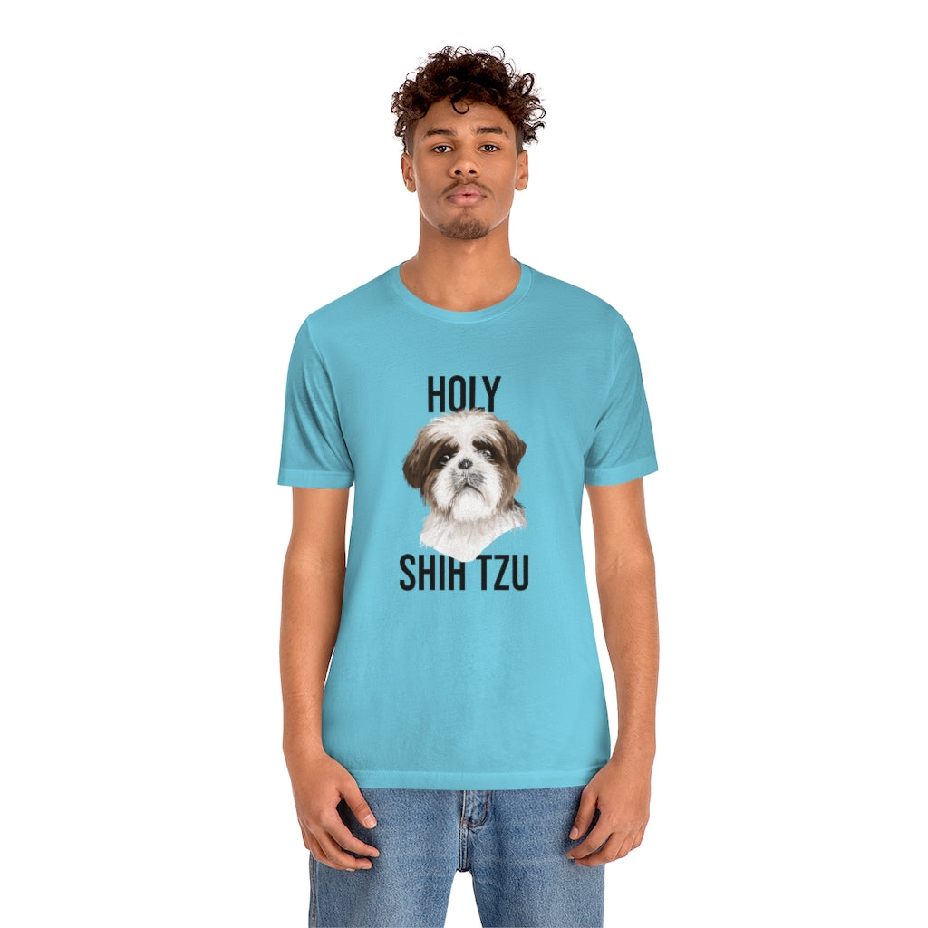 "Holy Shi Tzu" Shirt - Unisex Short-Sleeve Jersey Tee