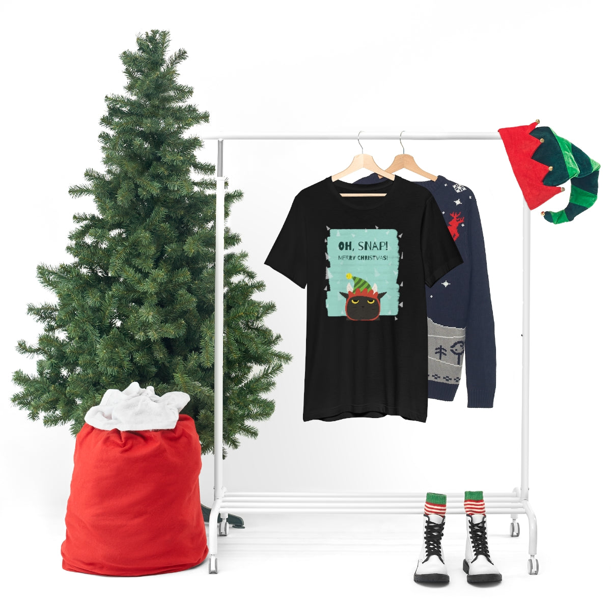 "OH SNAP.  MERRY CHRISTMAS" Unisex Jersey Short Sleeve Tee