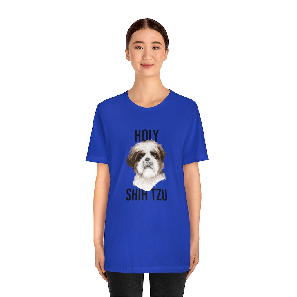 "Holy Shi Tzu" Shirt - Unisex Short-Sleeve Jersey Tee