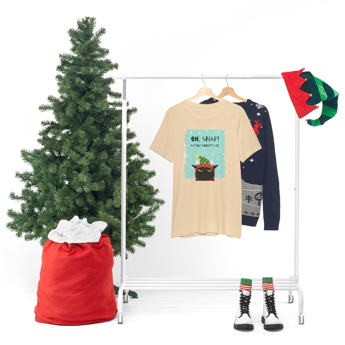 "OH SNAP.  MERRY CHRISTMAS" Unisex Jersey Short Sleeve Tee