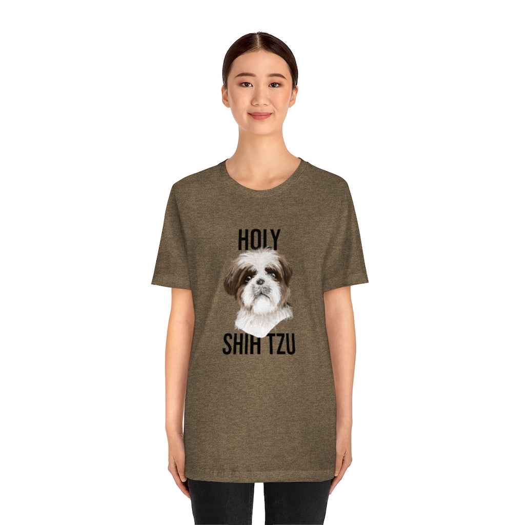 "Holy Shi Tzu" Shirt - Unisex Short-Sleeve Jersey Tee