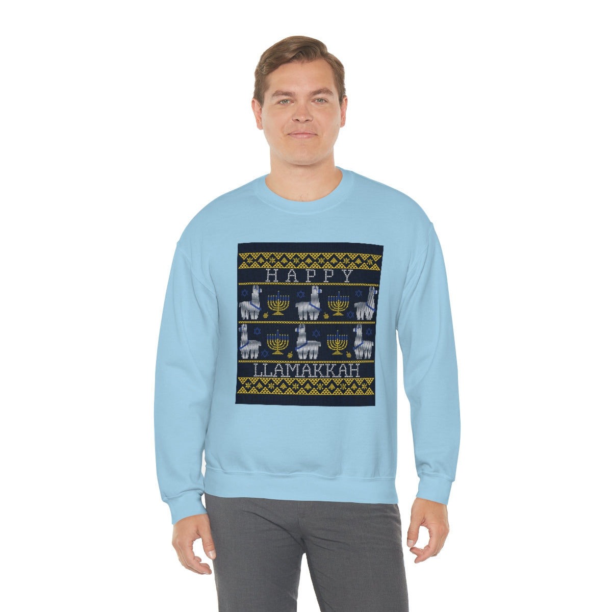 "Happy Llamakkah" Unisex Heavy Blend Crewneck Sweatshirt