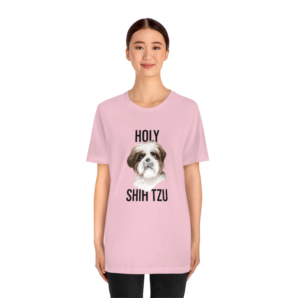 "Holy Shi Tzu" Shirt - Unisex Short-Sleeve Jersey Tee