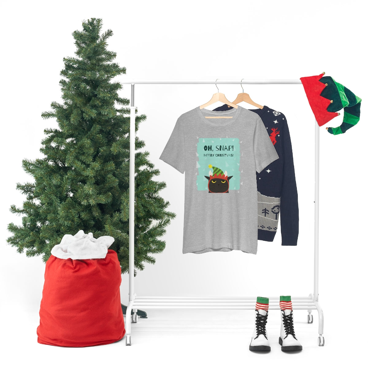 "OH SNAP.  MERRY CHRISTMAS" Unisex Jersey Short Sleeve Tee