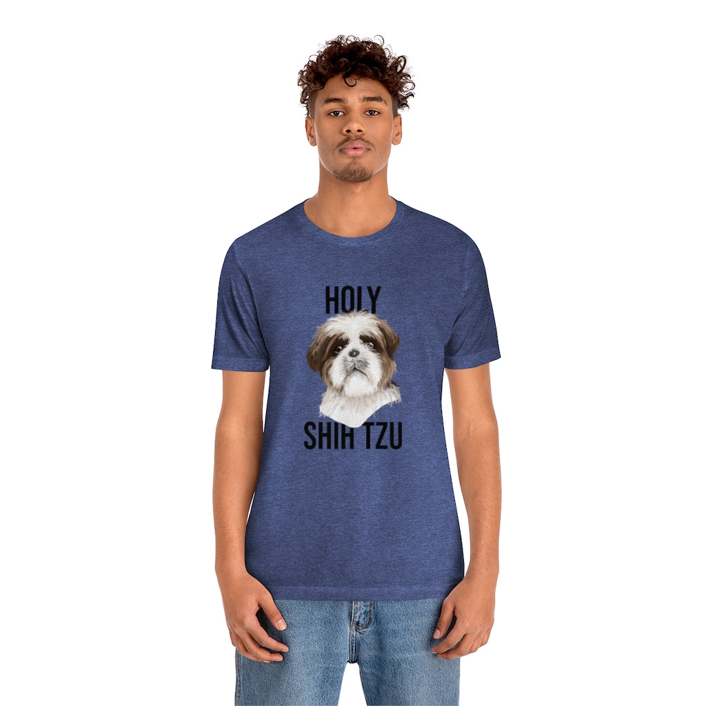 "Holy Shi Tzu" Shirt - Unisex Short-Sleeve Jersey Tee