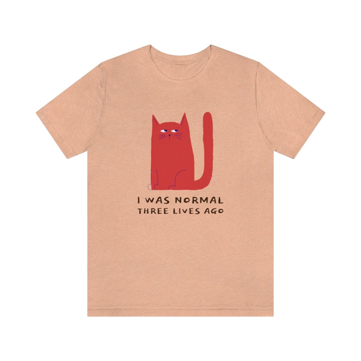 I Was Normal Three Lives Ago Shirt - Unisex Short-Sleeve Jersey