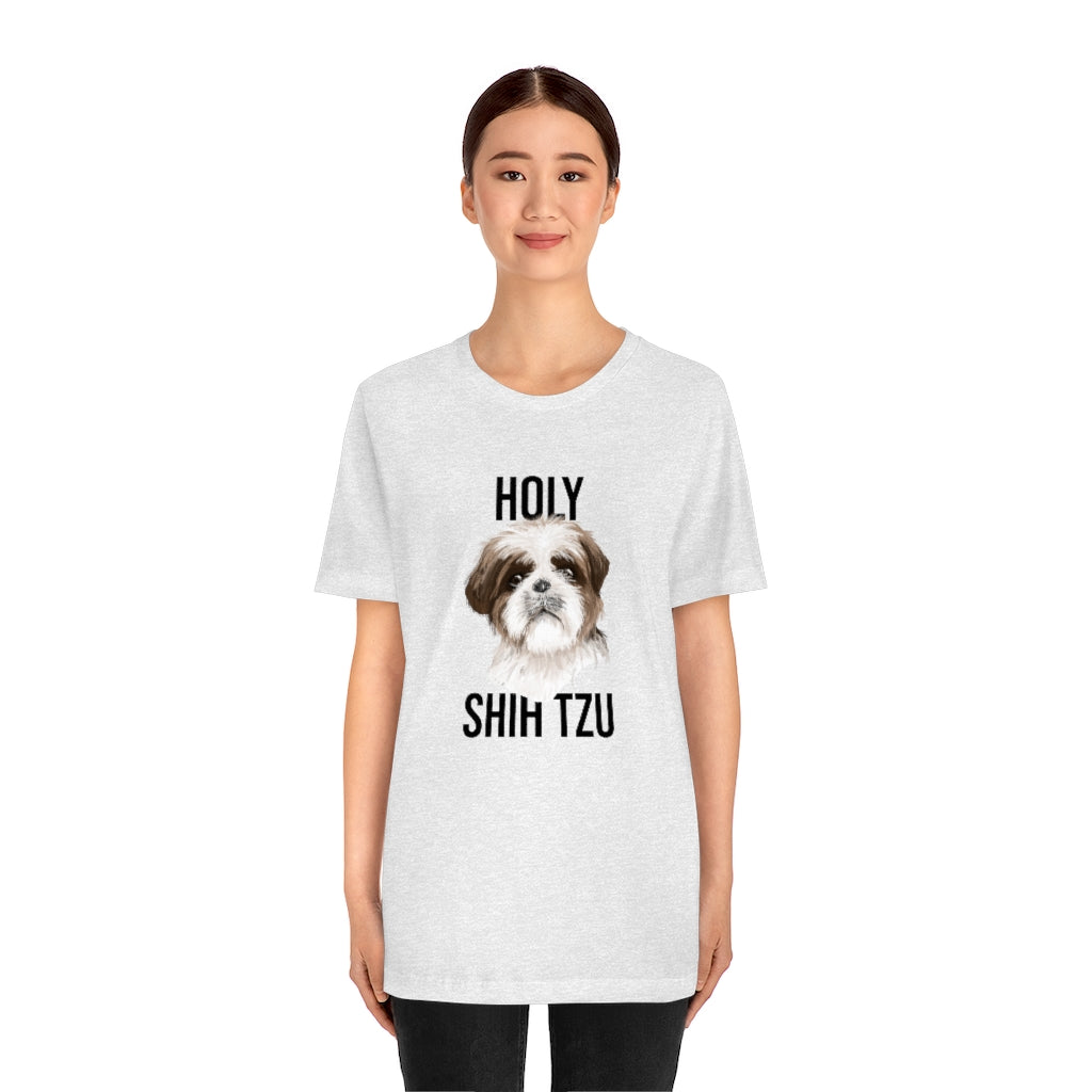 "Holy Shi Tzu" Shirt - Unisex Short-Sleeve Jersey Tee