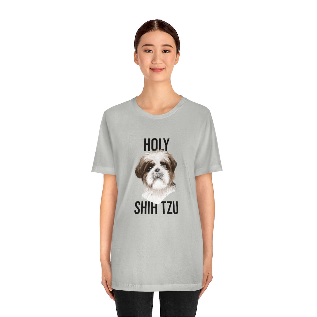 "Holy Shi Tzu" Shirt - Unisex Short-Sleeve Jersey Tee