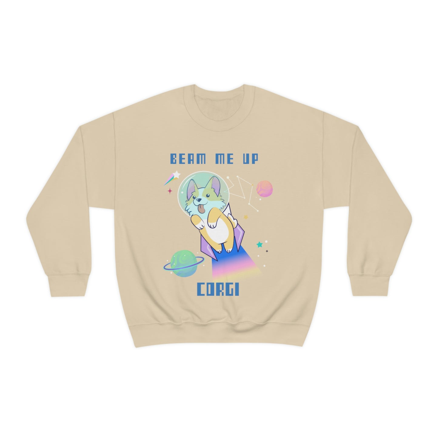 "Beam Me Up Corgi" Unisex Heavy Blend Crewneck Sweatshirt