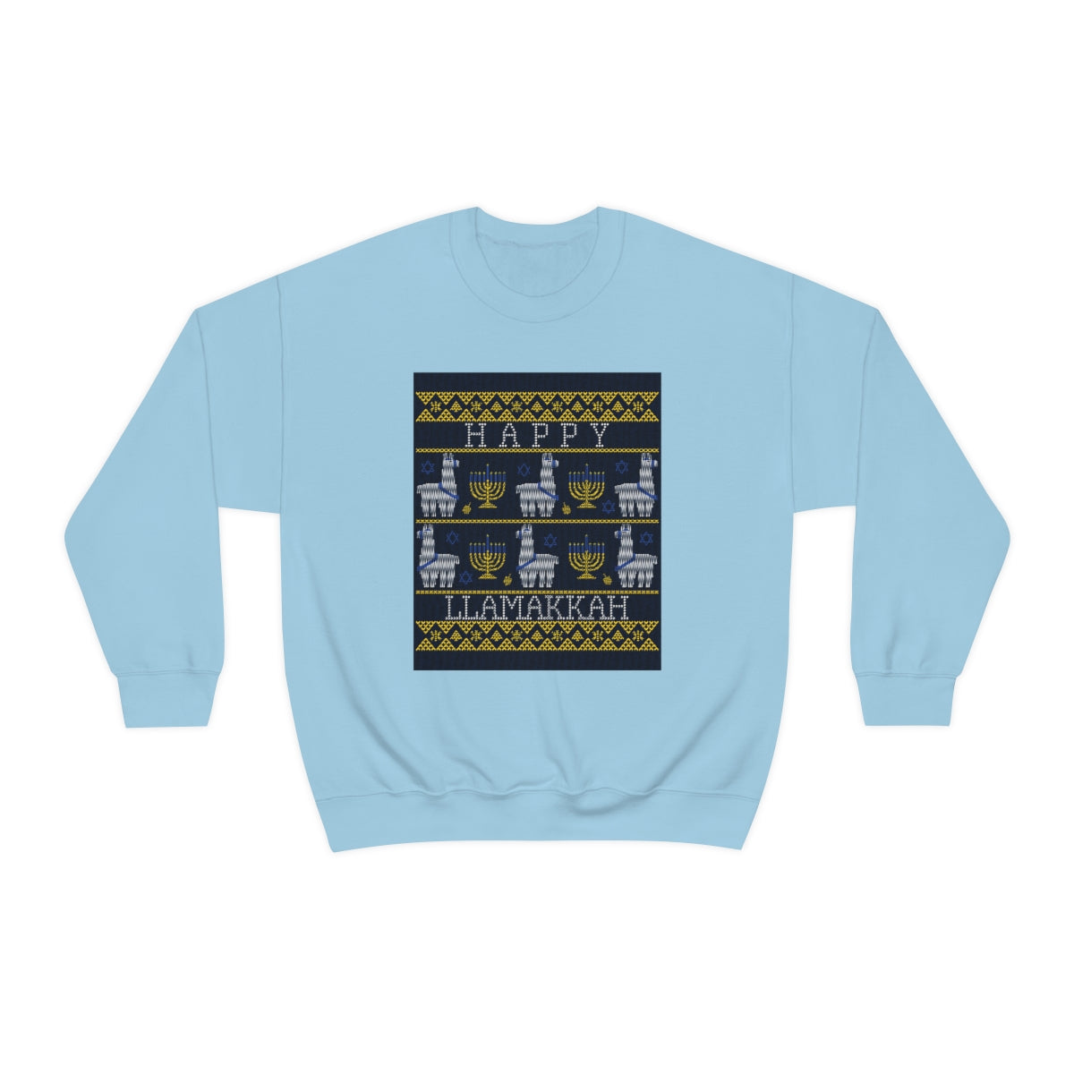 "Happy Llamakkah" Unisex Heavy Blend Crewneck Sweatshirt