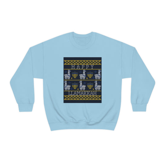 "Happy Llamakkah" Unisex Heavy Blend Crewneck Sweatshirt